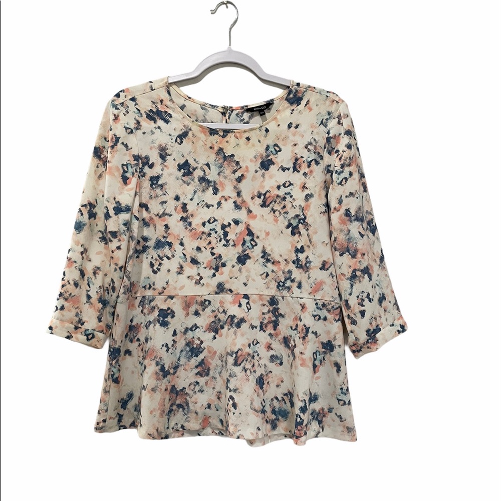 RW&CO Women’s Peplum Pink Medium Shirt
